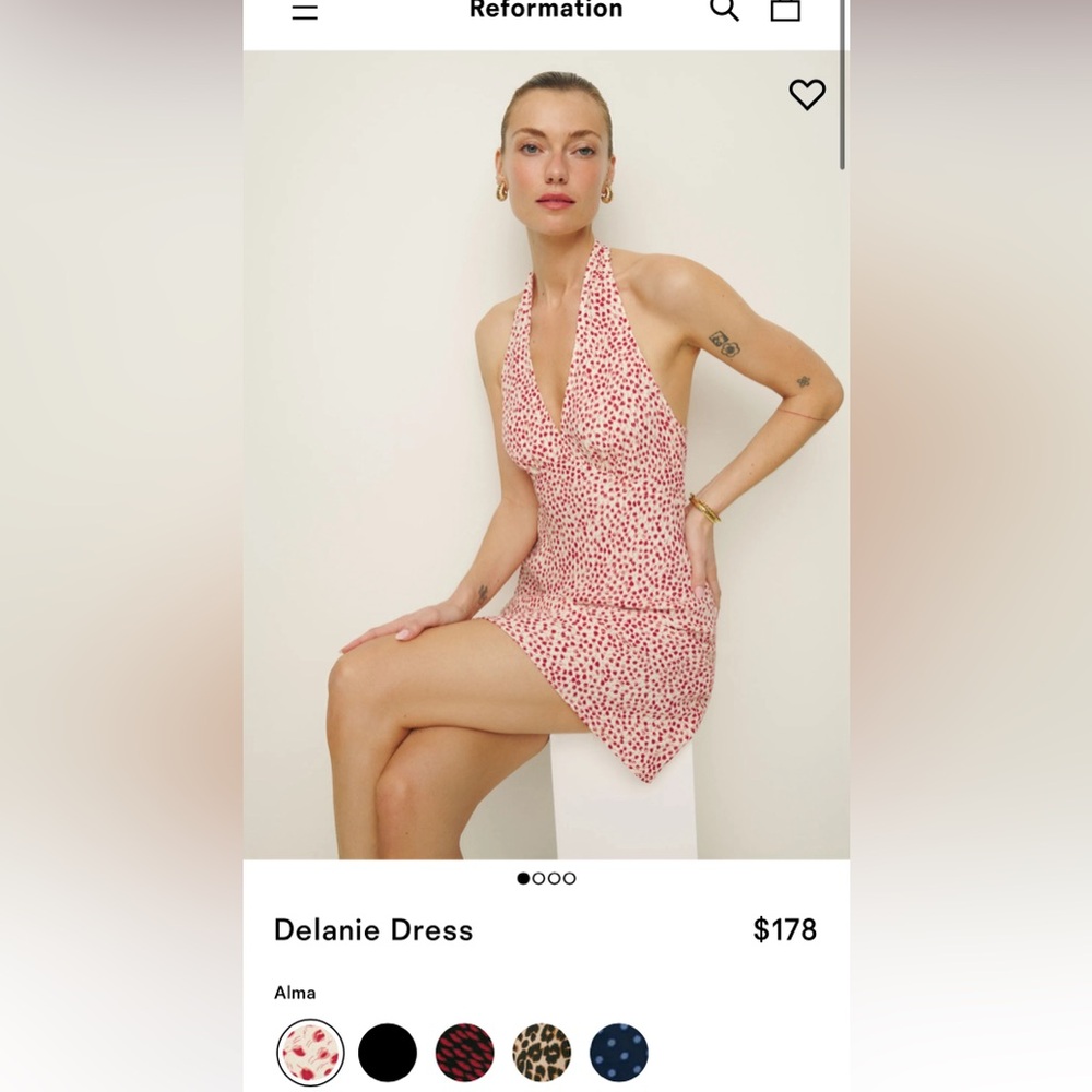 Reformation Delanie Dress in ALMA - NEW WITH TAGS